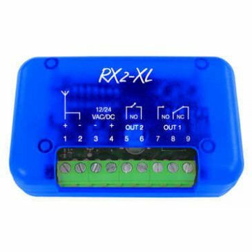 RX2XL868 - dvoukanálový přijímač 868 MHz s vestavěnou anténou